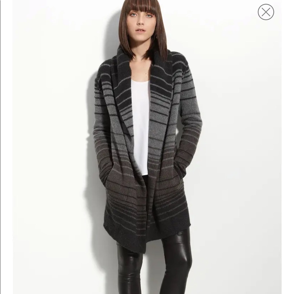 Vince Sophie Hooded Sweater Coat Size Small